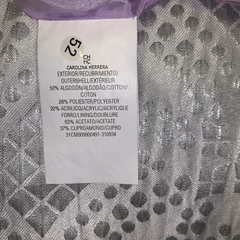 Carolina Herrera Lavender Cocktail Dress Size: (4) - Picture 6 of 6